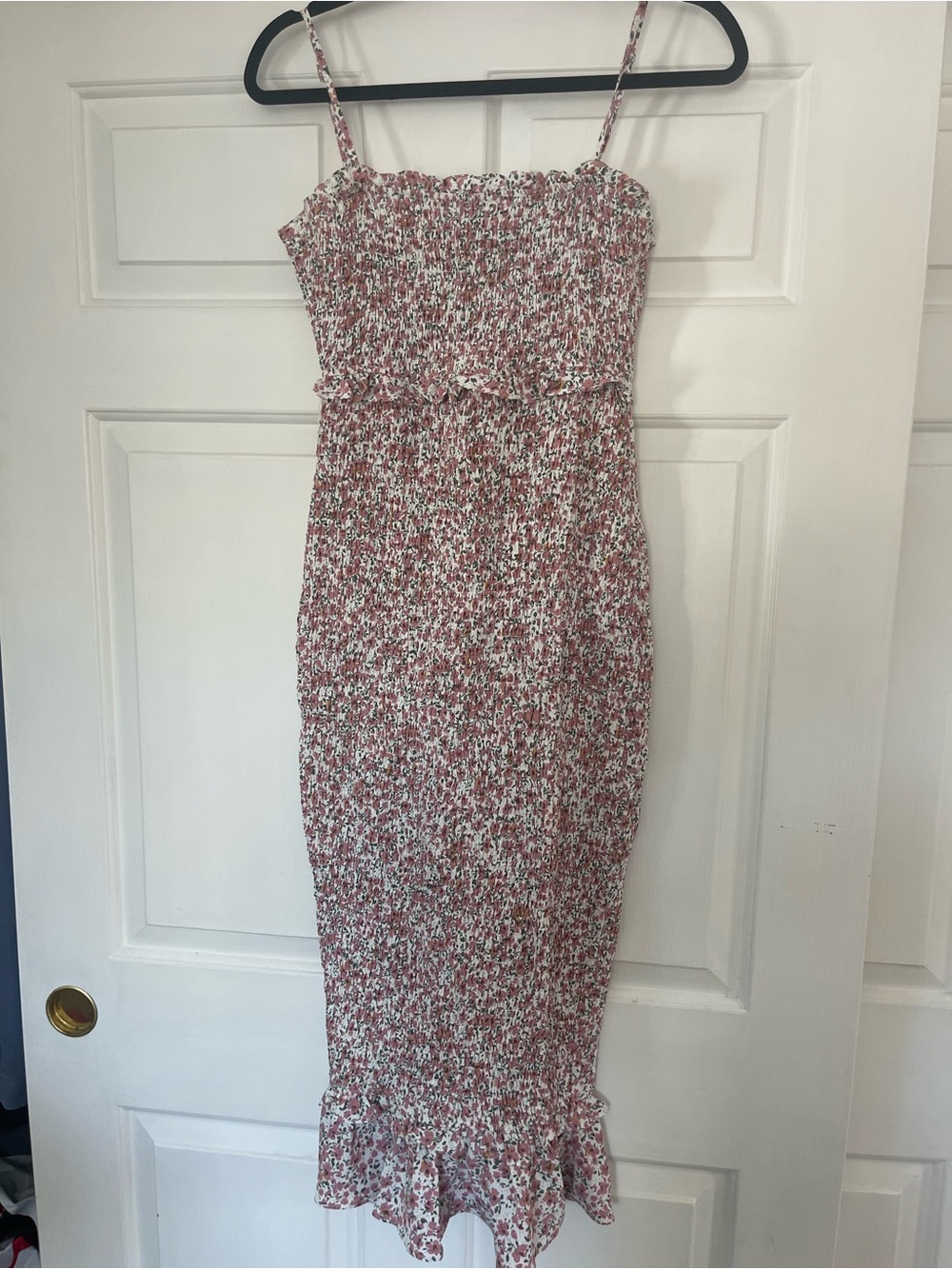 Petal & Pup Rose Floral Smocked Midi Dress